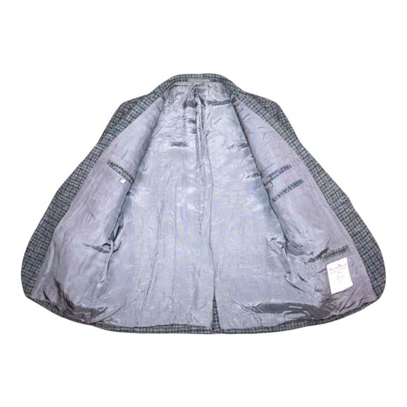 Harris Tweed Overcheck Dogstooth Wool Sport Coat 40R - Picture 3 of 8